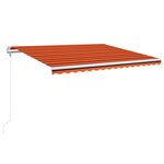 vidaXL Auvent rétractable automatique 450x350 cm Orange et marron