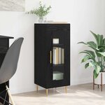 vidaXL Buffet Chêne noir 34 x 34 5 x 90 cm Bois d'ingénierie