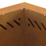 vidaXL Fire Pit Brown 48 x 48 x 51 cm Weathering steel