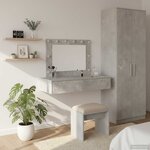 vidaXL Table de Toilette Gris 100 x 40 x 70 cm Bois d'ingénierie