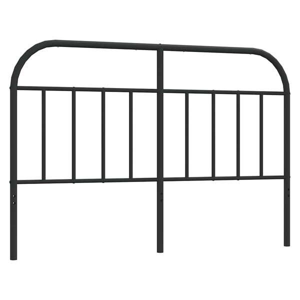 vidaXL Tête de lit de remplacement métal noir 140 cm