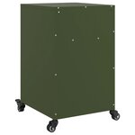 vidaXL Tables de chevet 2 Pièces vert olive 36x39x59 cm acier