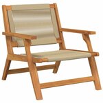 vidaXL Ensemble de jardin 5 pièces : chaises et table en bois d'acacia beige