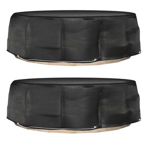 vidaXL Housses pour salon îlot 2 Pièces 10 œillets Ø236x67 cm rond