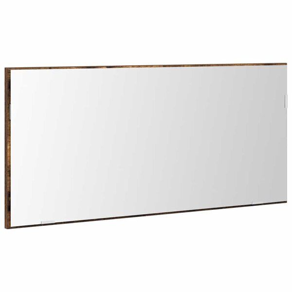vidaXL Miroir Montage mural Marron 80 x 37 cm Verre et Bois Ingénierie
