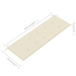 vidaXL Banc de jardin avec coussin crème 150 cm Bois de teck massif