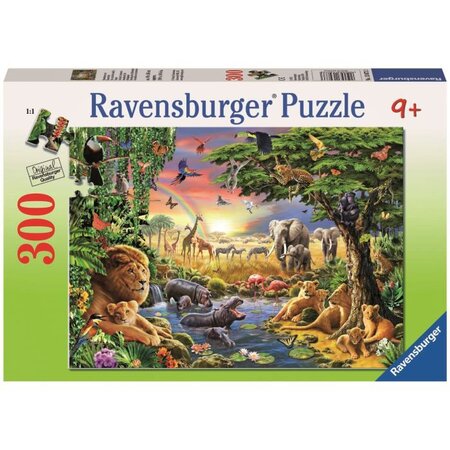 Puzzle 300 pieces xxl - un coucher de soleil a l'oasis - ravensburger -  puzzle enfant 300 pieces - des 9 ans - La Poste