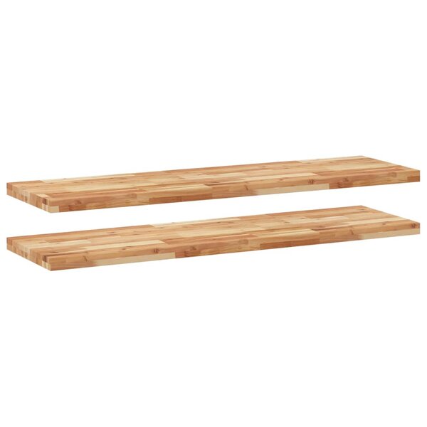 vidaXL Étagères flottantes 2 Pièces 140x40x4 cm acacia massif à l'huile