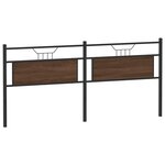vidaXL Tête de lit chêne marron 200 cm bois d'ingénierie et acier