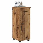 vidaXL Cabinet de salle de bain avec porte Bois Ancien 30 x 35 x 80 cm