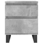 vidaXL Tables de chevet 2 Pièces gris béton 40x35x50 cm bois d’ingénierie
