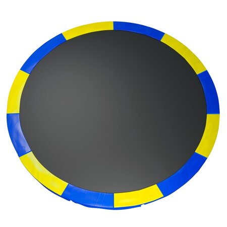 Coussin de protection des ressorts pour trampoline 12ft / 366 cm - bi color bleu / jaune - pe