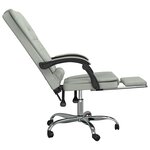 Fauteuil de massage inclinable de bureau informatique étude clairvelours gris 02_0025387