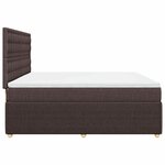 vidaXL Sommier à lattes de lit avec matelas Marron foncé 180x200 cm