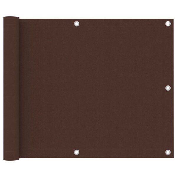 vidaXL Écran de balcon Marron 75x500 cm Tissu Oxford
