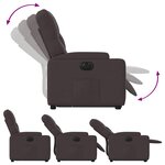 vidaXL Fauteuil inclinable électrique marron foncé tissu