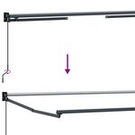 vidaXL Store rétractable manuel avec LEDs 4 5 × 3 m