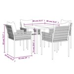 vidaXL Ensemble à manger de jardin 5 Pièces coussins résine tressée acier