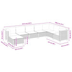 vidaXL Salon de jardin avec coussins 8 Pièces beige résine tressée