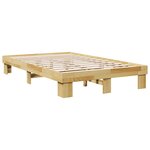 vidaXL Cadre de lit sans matelas 120x190 cm bois massif de chêne