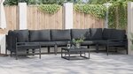 vidaXL Ensemble de canapé de jardin 8 Pièces Anthracite Acier