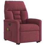 vidaXL Fauteuil inclinable de massage électrique Rouge bordeaux Tissu