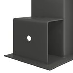 Aide à l'empilement de bois de chauffage 2 Pièces Anthracite Acier