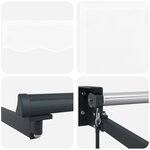 Store manuel rétractable vidaXL Blanc 400x300 cm