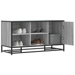 vidaXL Banc à chaussures sonoma gris bois d'ingénierie et métal