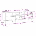 vidaXL Meuble TV chêne artisanal 150 x 30 x 45 cm Bois d'ingénierie