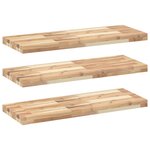 vidaXL Étagères flottantes 3 Pièces 100x30x4 cm acacia massif non traité