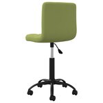 vidaXL Chaise pivotante de salle à manger Vert clair Velours
