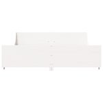 vidaXL Cadre de lit sans matelas blanc 200x200 cm bois massif de pin