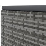 vidaXL Salon de jardin 7 Pièces avec coussins Gris Résine tressée