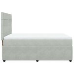vidaXL Sommier à lattes de lit et matelas Gris clair 140x190cm Velours