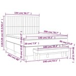 vidaXL Sommier à lattes de lit et matelas Vert foncé 140x200cm Velours