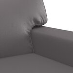 vidaXL Canapé à 2 places Gris 140 cm Similicuir