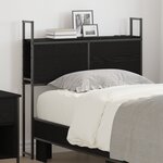 vidaXL Tête de lit de rangement Chêne noir 80 cm Bois d'ingénierie