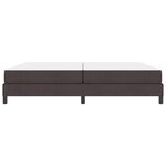 vidaXL Lit à ressorts avec matelas Marron foncé 200 x 200 cm tissu
