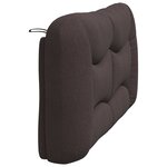 vidaXL Coussin de tête de lit marron foncé 160 cm tissu
