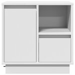 vidaXL Table de chevet avec LED Blanc 50x34 5x50 cm