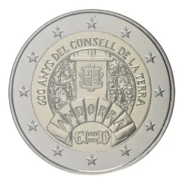 2 euros commémorative Andorre 2019 - Conseil de la Terre.