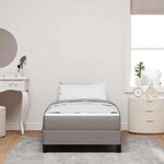 vidaXL Lit à ressorts avec matelas Taupe 90 x 190 cm tissu