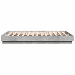 vidaXL Cadre de lit sans matelas gris béton 150x200 cm