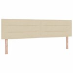 vidaXL Lit à ressorts avec matelas avec LED Crème 180 x 200 cm tissu