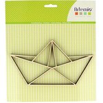 Silhouette en bois mdf - bateau en origami