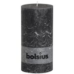 Bolsius Bougie pilier rustique 200x100 mm Anthracite 4 Pièces