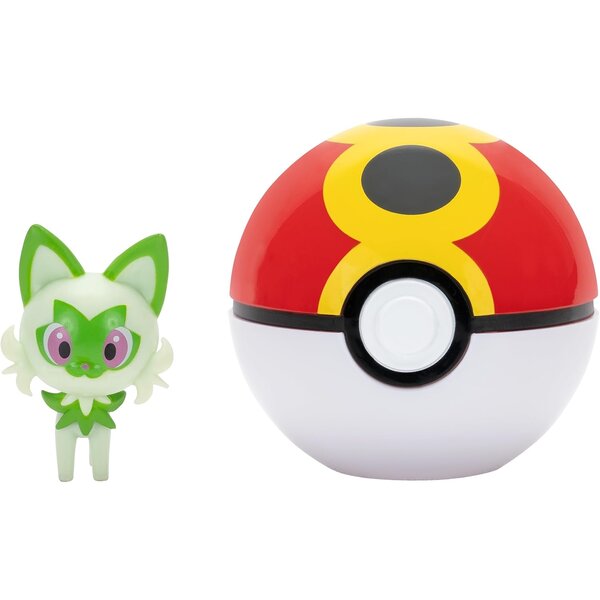 Pokémon Charbambin Avec Honor Ball - Figurine 5 Cm Et Poké Ball à Clip Pour L'aventure
