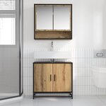 vidaXL Ensemble de mobilier de salle de bain 2 Pièces Chêne artisanal