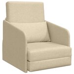 vidaXL Canapé-Lit Crème 65 x 80 x 83 cm tissu